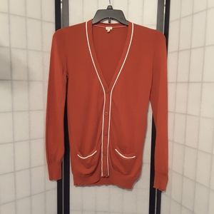 Rustic Orange J Crew Boyfriend  Cardigan sz XS
